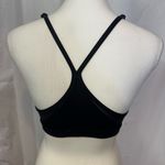Nike Women's Black Sports Bra with White Logo Photo 2