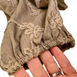 Hayden Women’s Brushed Floral Detailed Puff Sleeve Square Neck Top L Photo 7