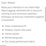 Spiritual Gangster  7/8th INTENT HW LEGGINGS WILDCAT COLOR SIZE SMALL Photo 5