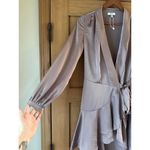 Lucy Paris NWOT Adonia Satin Wrap Dress in Lavender Women’s size Small Photo 3