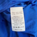 Never A Wallflower High Neck Top Purple Windowpane Cotton Blue Size XS Photo 4