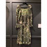 Farm Rio RARE  Green Borogodo Dress Long Tropical Smocking Beaded Tassel Size XS Photo 1