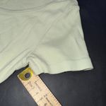 Brandi Melville Green Minimalist Full Button Cotton Crop Short Sleeve Top 0 Photo 8