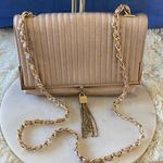 Bebe Chic Metallic Shoulder Bag with Chain Strap Photo 0