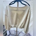 Free People Movement Spring Forward Crop Sweatshirt Women's Sz S Beige Boat Neck Size M Photo 7