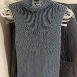 The Limited Hand knit Blue Turtleneck Tank Photo 0