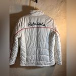 NFL New England Patriots White Team Apparel Jacket Medium full zip puffer sports Photo 6
