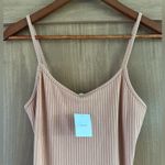 Urban Outfitters NWT  Ribbed Spaghetti Strap Bodycon Dress in Sand size Medium​​ Photo 6