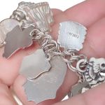 Sterling Silver W/ 26 Charms- chain link boho charm bracelet Photo 6