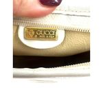 Gucci Vintage 80's White Bag Micro GG Logo Print Crossbody Purse Gold 1980's Photo 8
