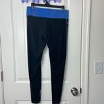 PINK - Victoria's Secret PINK Victoria’s Secret women’s black‎ decorated decal logo blue yoga leggings M Photo 3