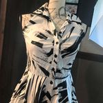 Iz Byer Vintage 90s  Women's Dress Medium Black and White Photo 4