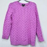 Lands' End  Drifter‎ Pink Long Sleeve Cable knit Sweater Fisherman Cabin Med Photo 0
