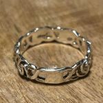 Sterling Silver Rose 925  Band Ring Photo 8