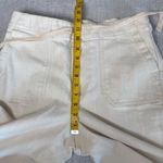 J.Crew Tie Waist Camp Pant Denim Stripe Womens Medium Ivory White Jeans #BA312 Photo 7