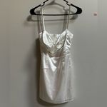 superdown NEW Kita Rhinestone Cutout Satin Mini Dress | White | Women’s XS Photo 3