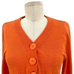 Sundance  Henley Cotton Rabbit Hair‎ Sweater Orange Size Small Photo 1