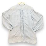 CP Shades Striped Button Front Long Sleeve Linen Tunic Photo 0