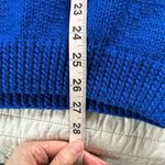 Handmade Vtg  knitted v neck electric blue Toronto blue jays sweater large XL​ Photo 6