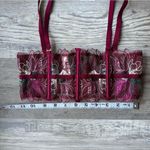 Victoria's Secret Victoria’s Secret embroidery garter belt/floral lace waist cincher/burgundy Photo 7