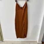 Wild Fable Brown Satin Slip Dress MIDI Adjustable Strap Side Slit Dress M Photo 1