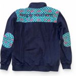 Simply Southern  Navy Quarter Zip Pullover Sweatshirt with Colorful Accents Photo 1