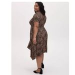 Torrid Leopard Animal Print Challis Short Sleeve Shirt Dress Size 3X Pockets Photo 2