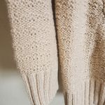 Style & Co . Large cable knit zipper metallic shimmer gold beige sweater Size L Photo 5