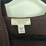 St. John Sport Women’s Large Brown Wool Blend Zip Up Jacket Sweater Photo 2