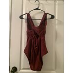 Kona Sol  Women's SwimSuit Full Coverage Size Medium Burgundy Photo 7
