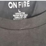 On Fire -Large Black Graphic T-Shirt "Thou Shall Not Try Me" Photo 2