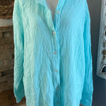 Vitamin A  Turquoise Button-Down Shirt dress size S Photo 0