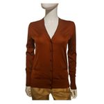 Loro Piana Virgin Wool Rust Orange Lightweight Cardigan Size 38 Quiet Luxury Photo 10