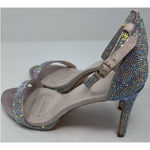 David's Bridal DB Studio  Franka‎ Silver Sparkle High Heel Size 10M 4" Heel Photo 1