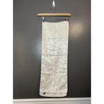 Natori  Scarf Womens One Size Ivory Satin Jacquard Floral Paisley Made in Italy Photo 3