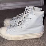 Converse LIMITED EDITION: Baby blue leather platform  “moon bathe” Photo 1