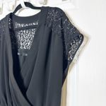 Karen Millen  Tapered Leg Jumpsuit Lace Panel Sleeves Black Size‎ US 8/UK 12 Photo 1