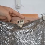 Haute Hippie Sequin Silk Micro Mini Skirt in Silver Women's Small Photo 3