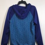 Nike  Hoodie Womens Large Blue Aqua Therma-Fit Hooded Full Zip Embossed Pockets Photo 1