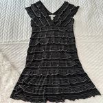 Max Studio Black White Ruffle Mini Dress Small Indie Sleaze Monochrome Photo 9