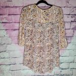 Billabong  FLORAL PAISLEY PRINTED TUNIC TASSEL NECK BLOUSE XS Photo 1