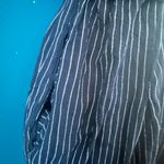 Indulge Navy Blue Strapless Striped Wide Leg Jumpsuit with Removable Belt Photo 2