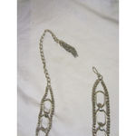 None Unbranded Chain Link Metal Belt Y2K Glam Silver 38” Photo 6