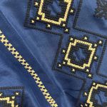 Tory Burch Katya Silk Tunic Embroidered Jewel Blue Peasant Blouse Top Photo 8