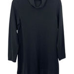 Eileen Fisher  Black 100% Merino Wool Turtleneck‎ Tunic Sweater Size XXS Photo 0