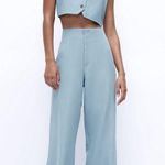 ZARA FULL LENGTH LINEN BLEND PANTS Photo 0