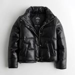 Hollister Leather Puffer Jacket  Photo 0