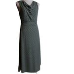 Talbots ✨ Drape Neck A Line Luxe Stretch Jersey Midi Sz Large Dress✨ Photo 1