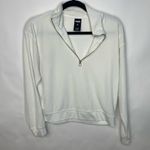 Avia  Cream Velour Cropped 1/4 Zip Shirt Sz XS Photo 4
