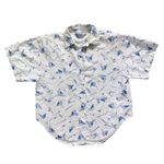 Vintage 1980s Color Cues Abstract Geometric Sailboat Summer Fun Button Down Top White Size undefined Photo 5